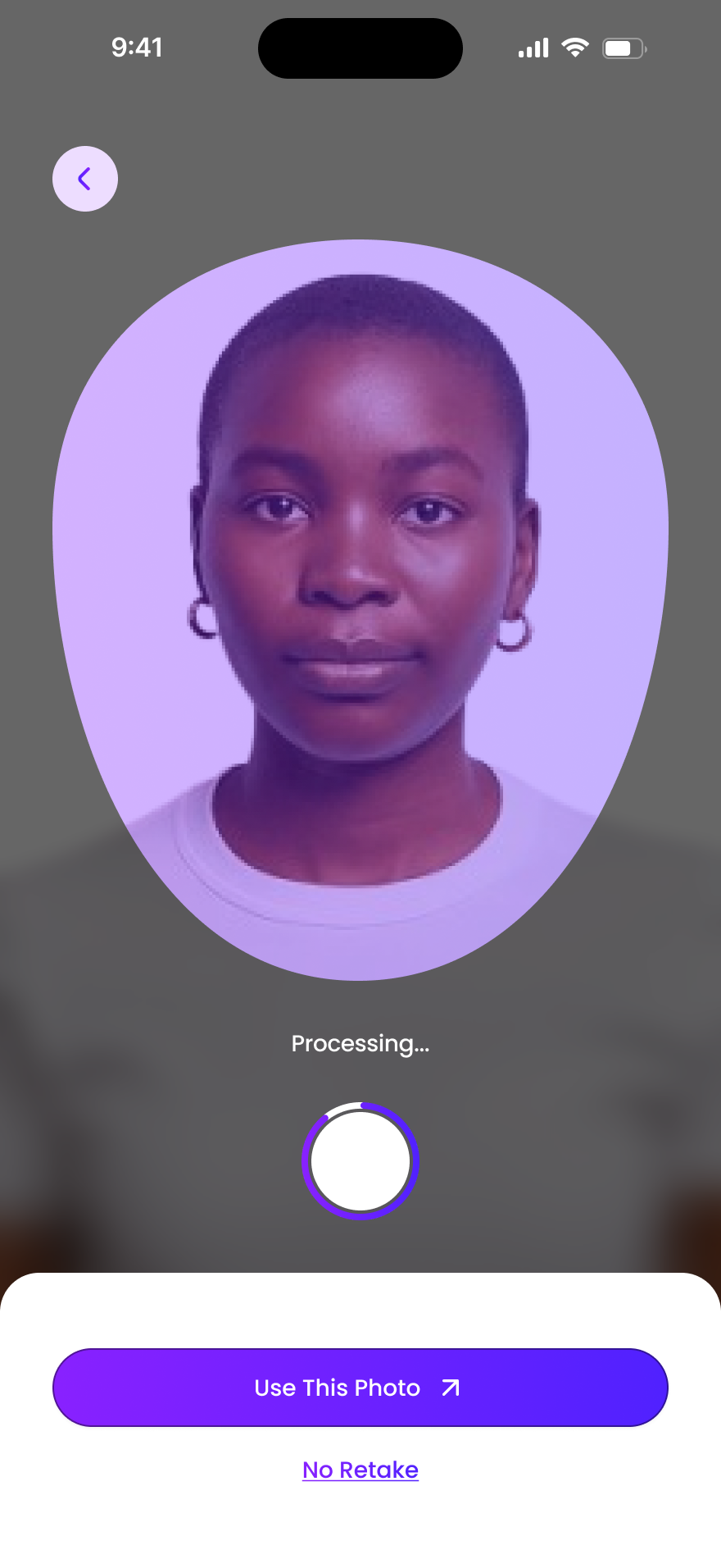 Biometric + selfie recovery
