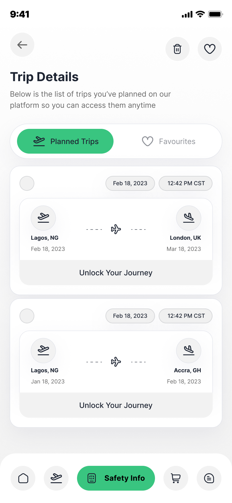 Unified Trip Safety Hub